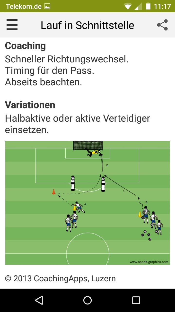 Der Fussballtrainer – Screenshot Android