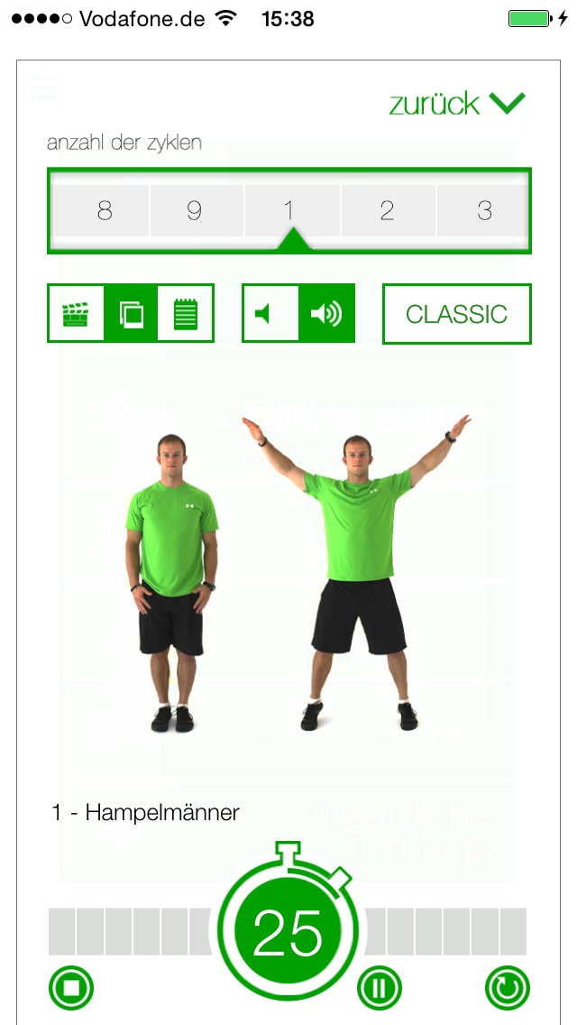 LOOX Fitness Planer – Screenshot iPhone