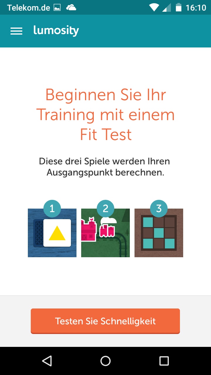 Lumosity – Screenshot Android