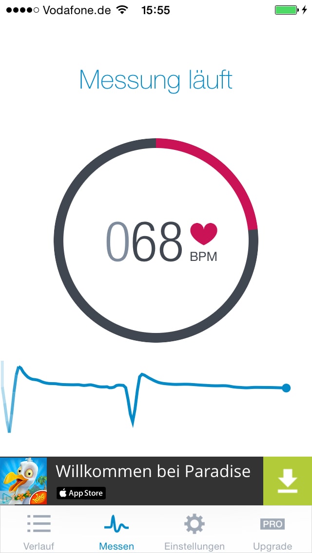 Runtastic Heart Rate – Screenshot iPhone