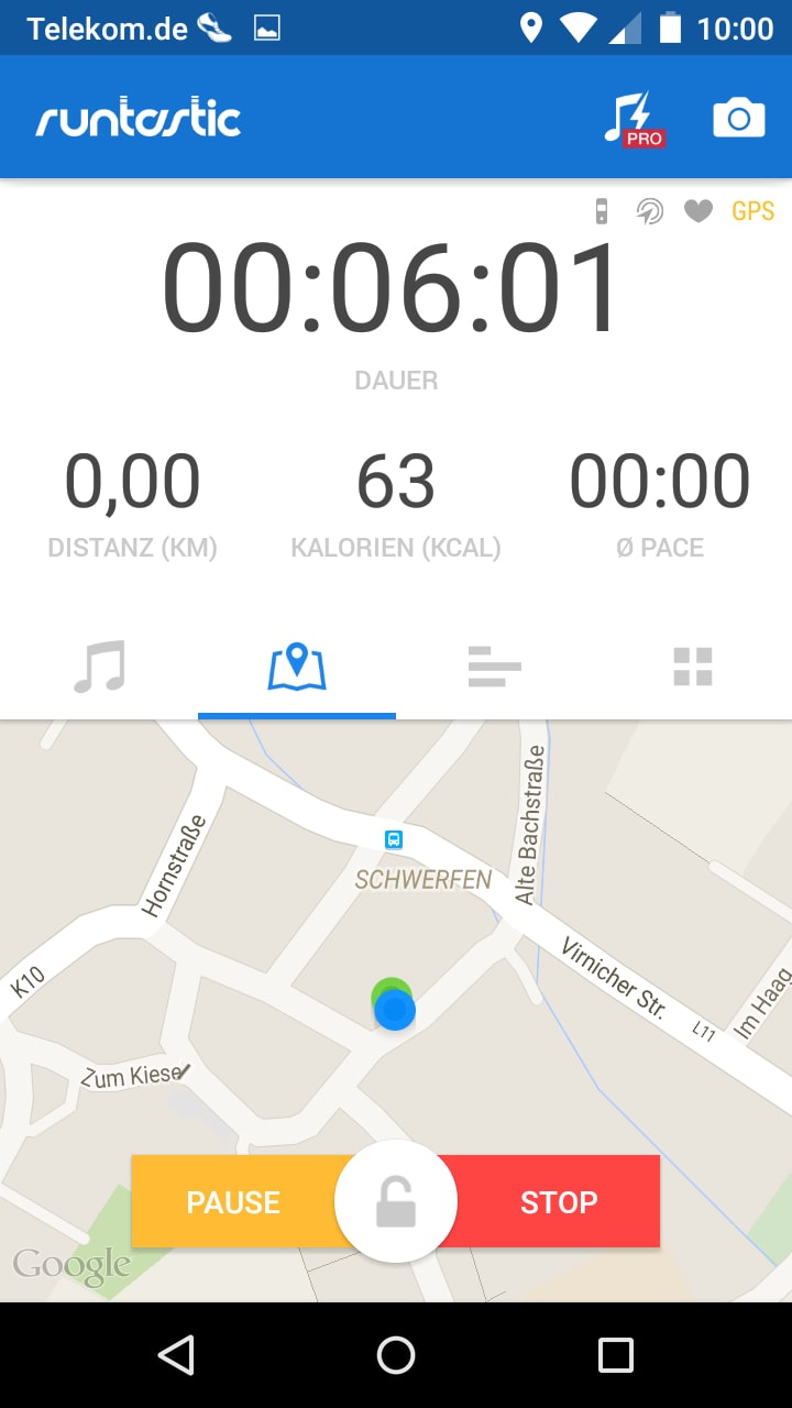 Runtastic Laufen & Fitness – Screenshot Android