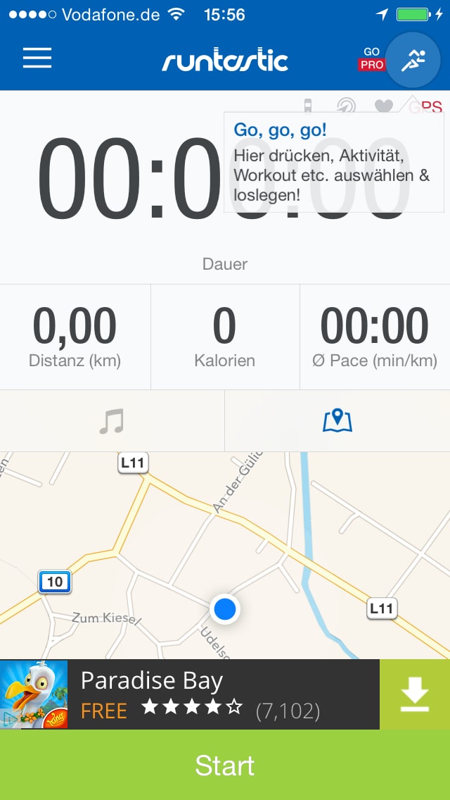 Runtastic Laufen & Fitness – Screenshot iPhone