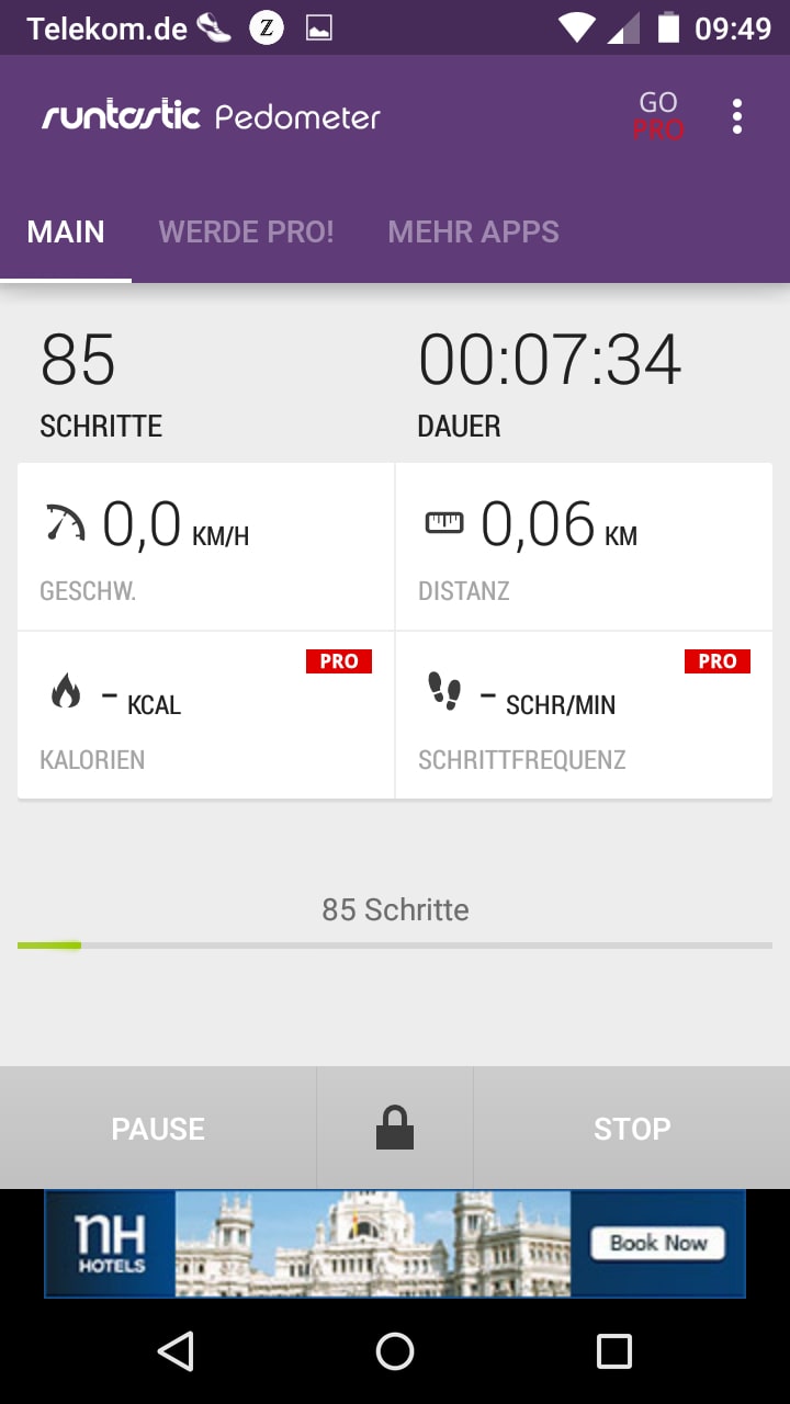 Runtastic Pedometer – Screenshot Android