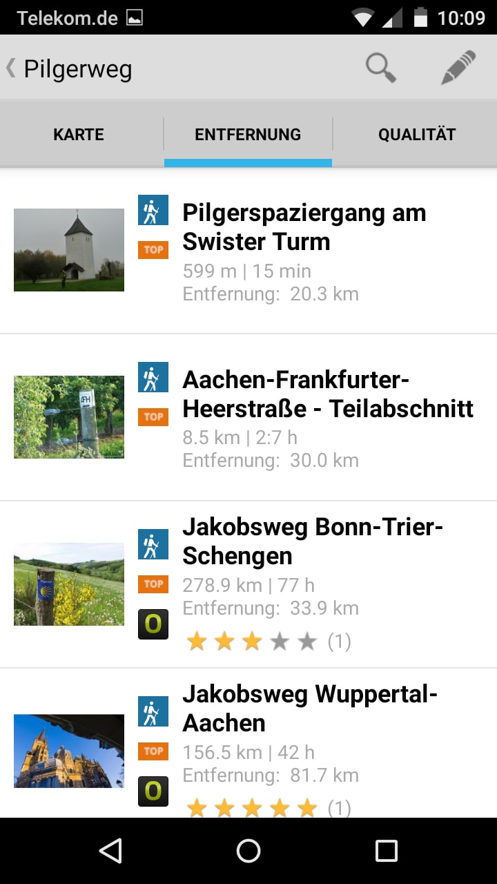 ADAC Wanderführer Deutschland – Screenshot Android