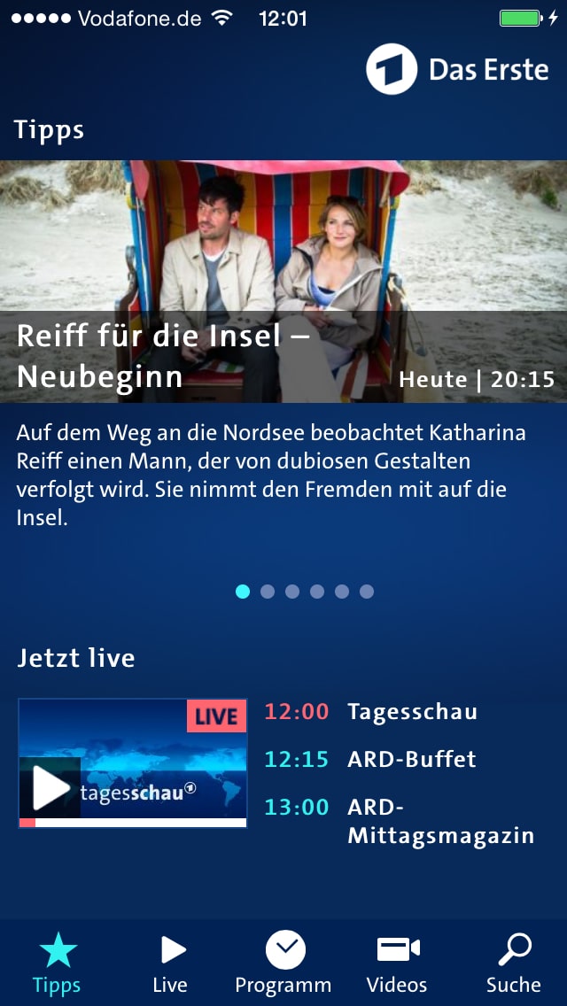 Das Erste – Screenshot iPhone