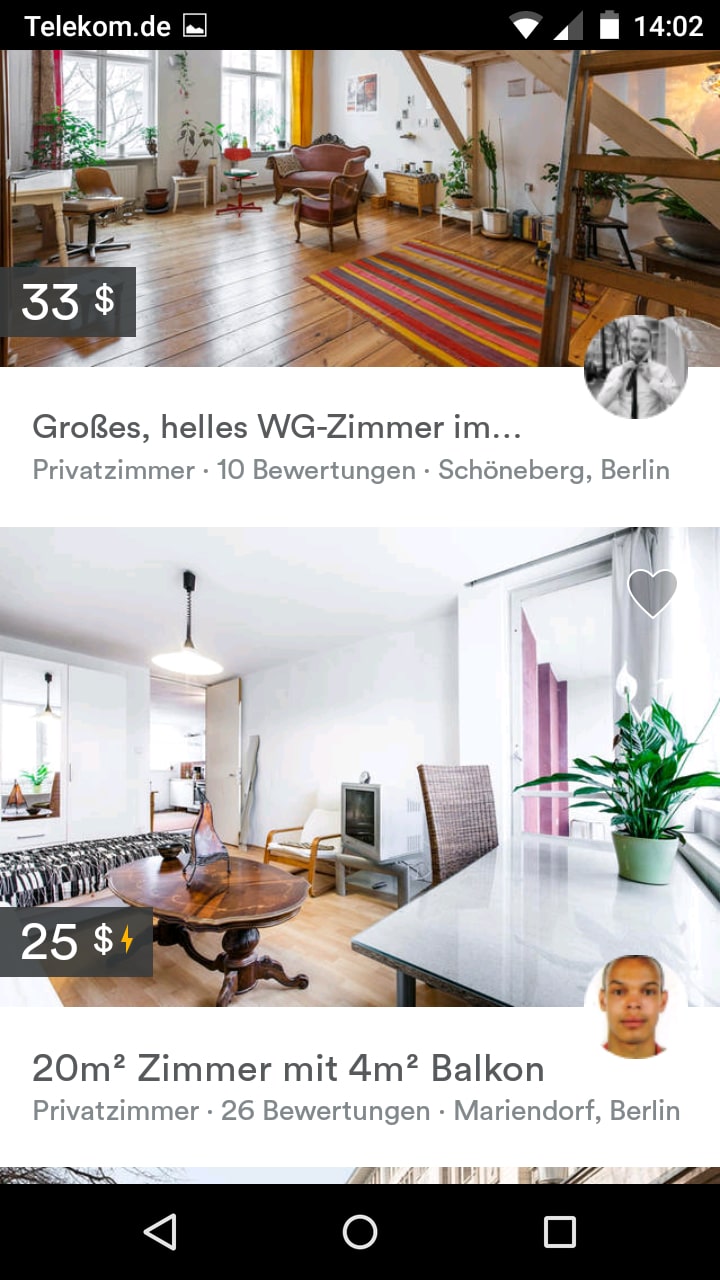 Airbnb – Screenshot Android