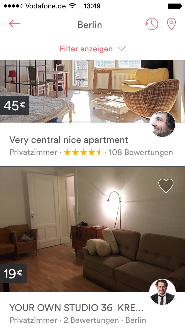 Airbnb – Screenshot iPhone