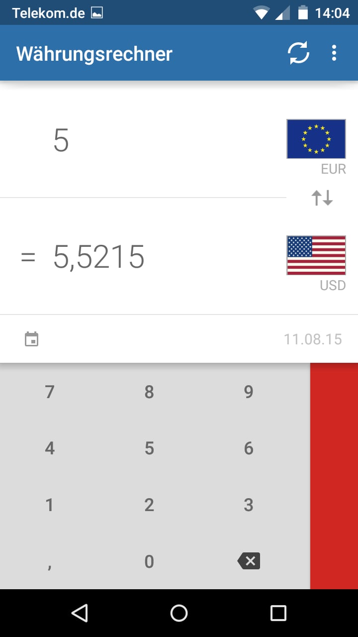 Währungsrechner - finanzen.net – Screenshot Android