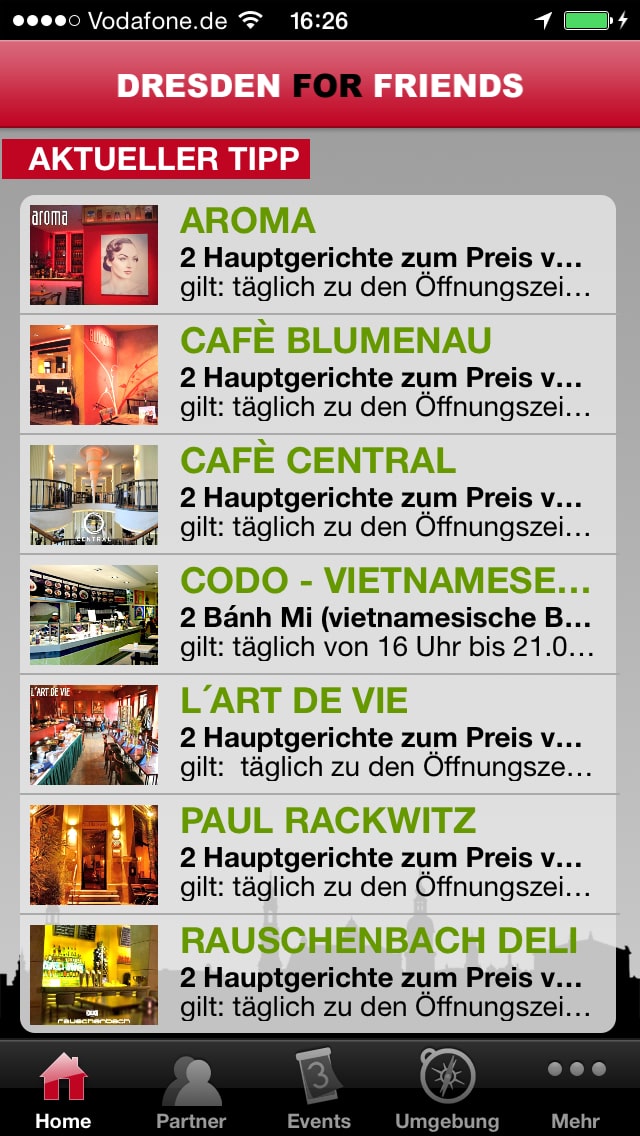 Dresden for Friends – Screenshot iPhone