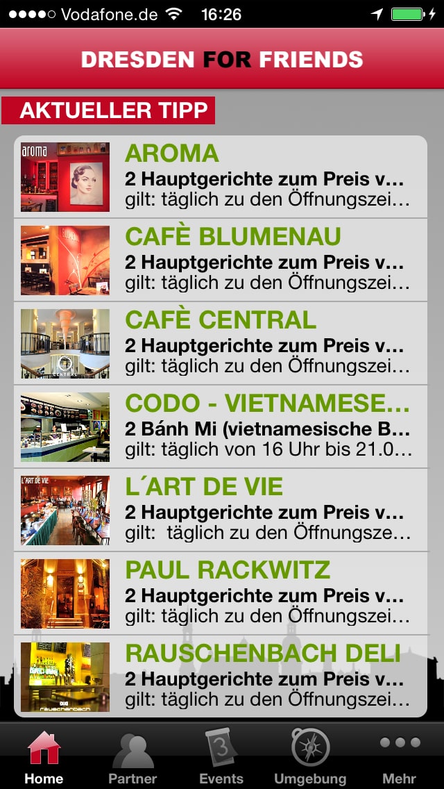 Dresden for Friends – Screenshot iPhone