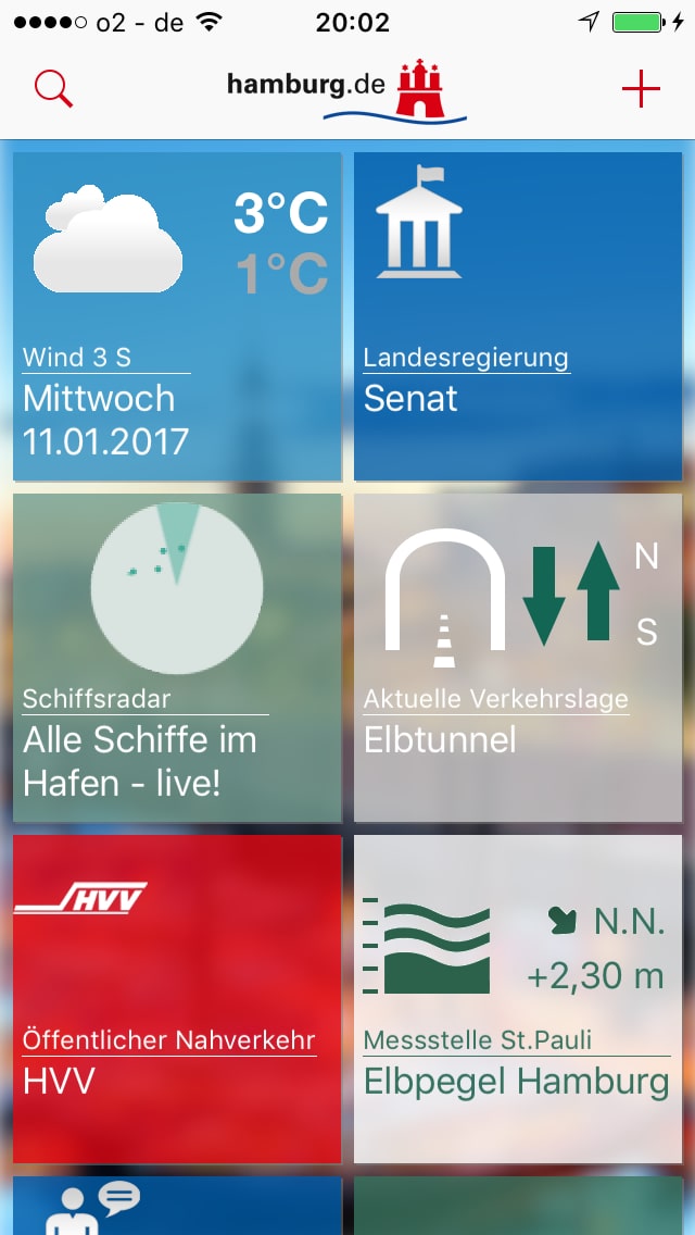 Hamburg App – Screenshot iPhone