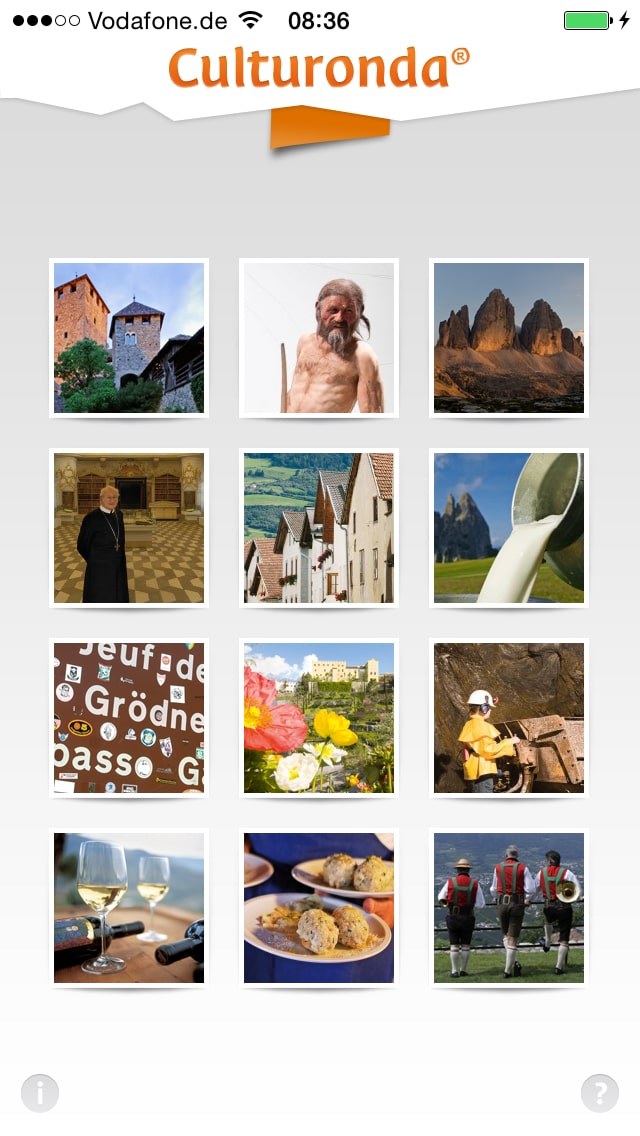Culturonda Südtirol – Screenshot iPhone