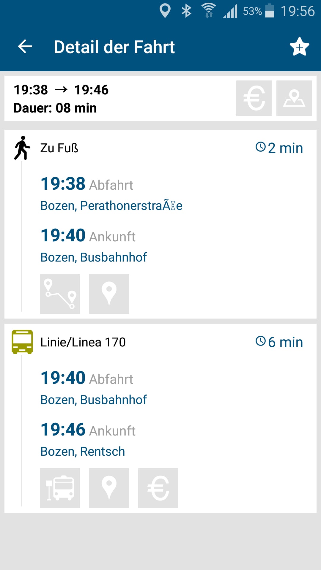 Südtirol2Go – Screenshot Android