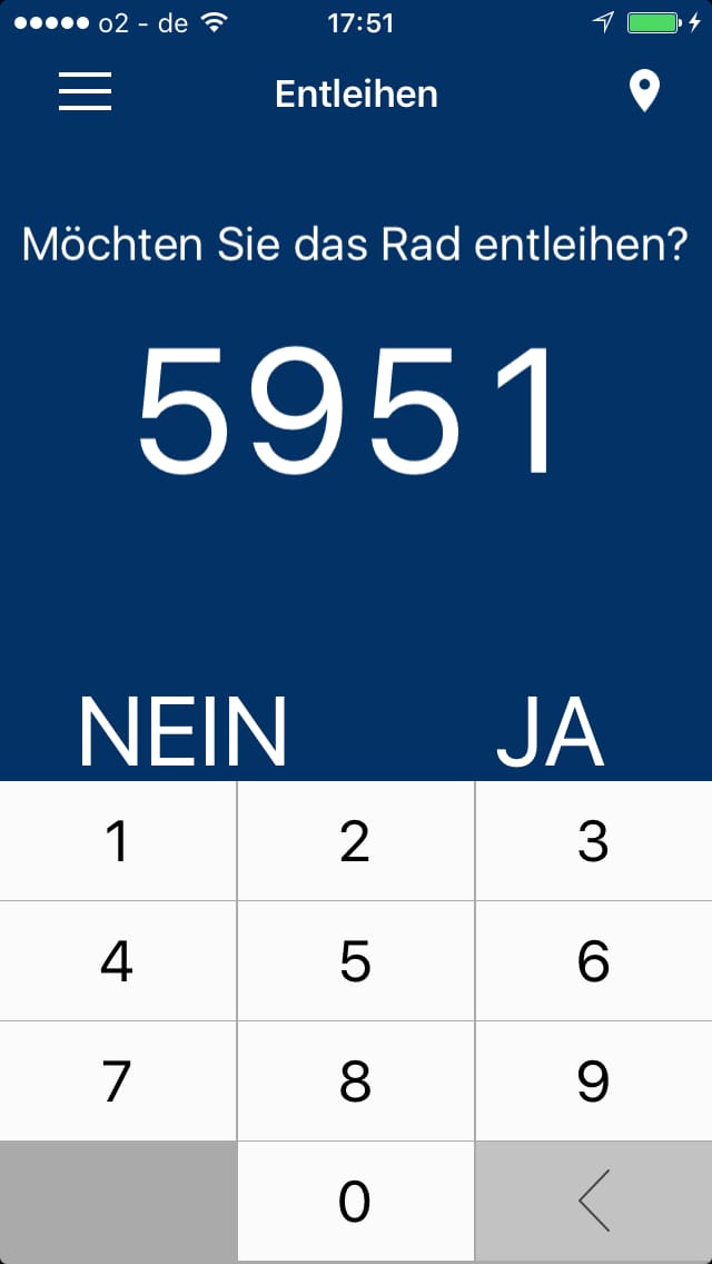 StadtRAD Hamburg – Screenshot iPhone