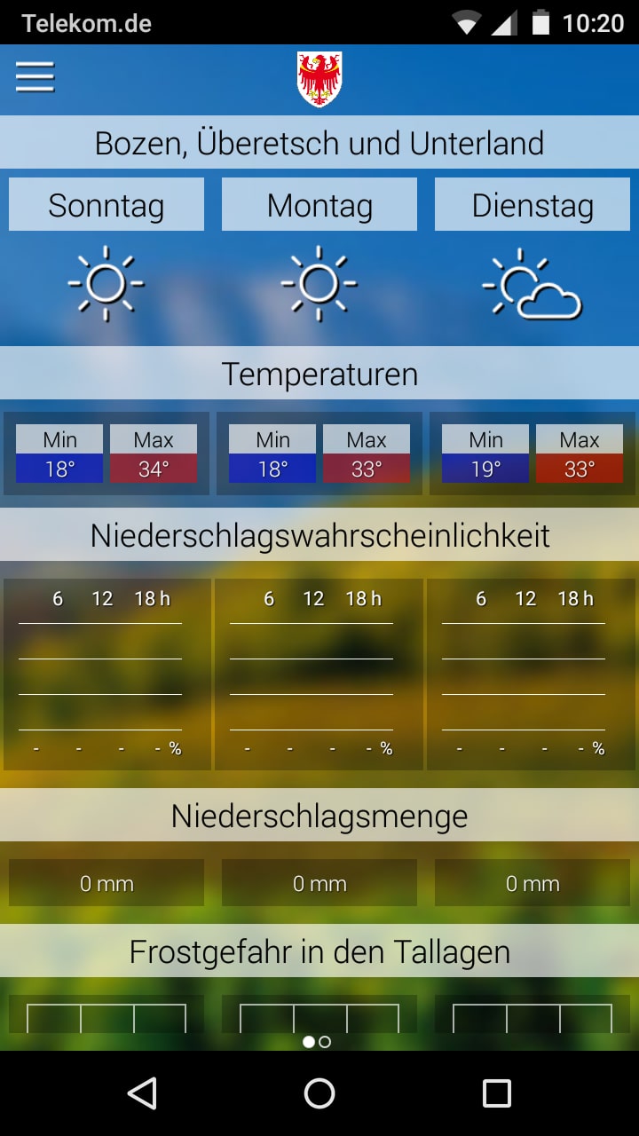 Wetter Südtirol – Screenshot Android