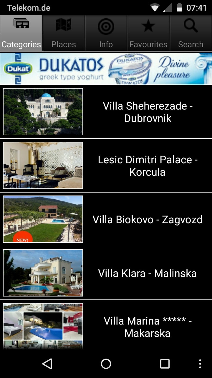 Croatian Tourist Navigator – Screenshot Android