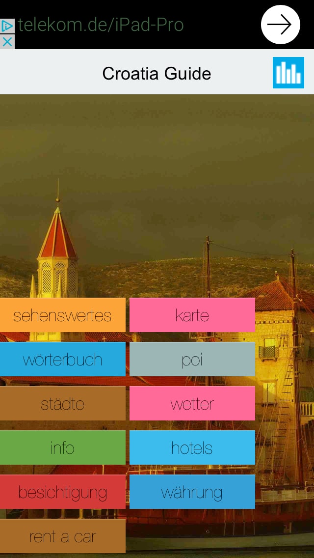Kroatien Offline-Karte – Screenshot iPhone