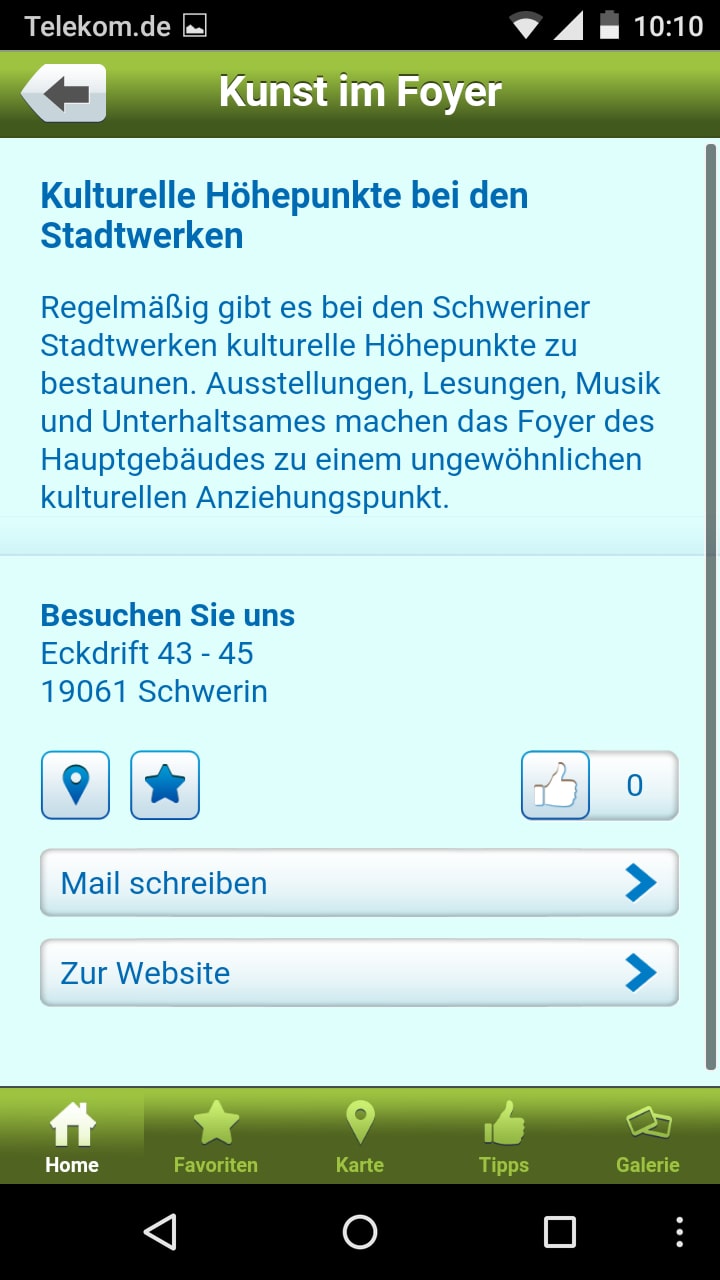 Schwerin-App – Screenshot Android