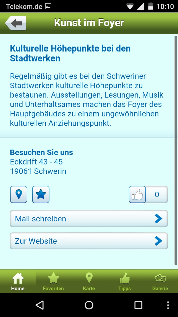 Schwerin-App – Screenshot Android