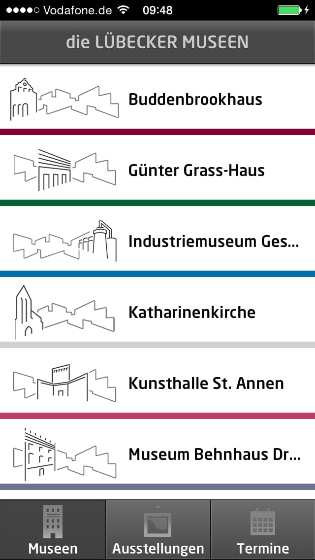 die LÜBECKER MUSEEN – Screenshot iPhone