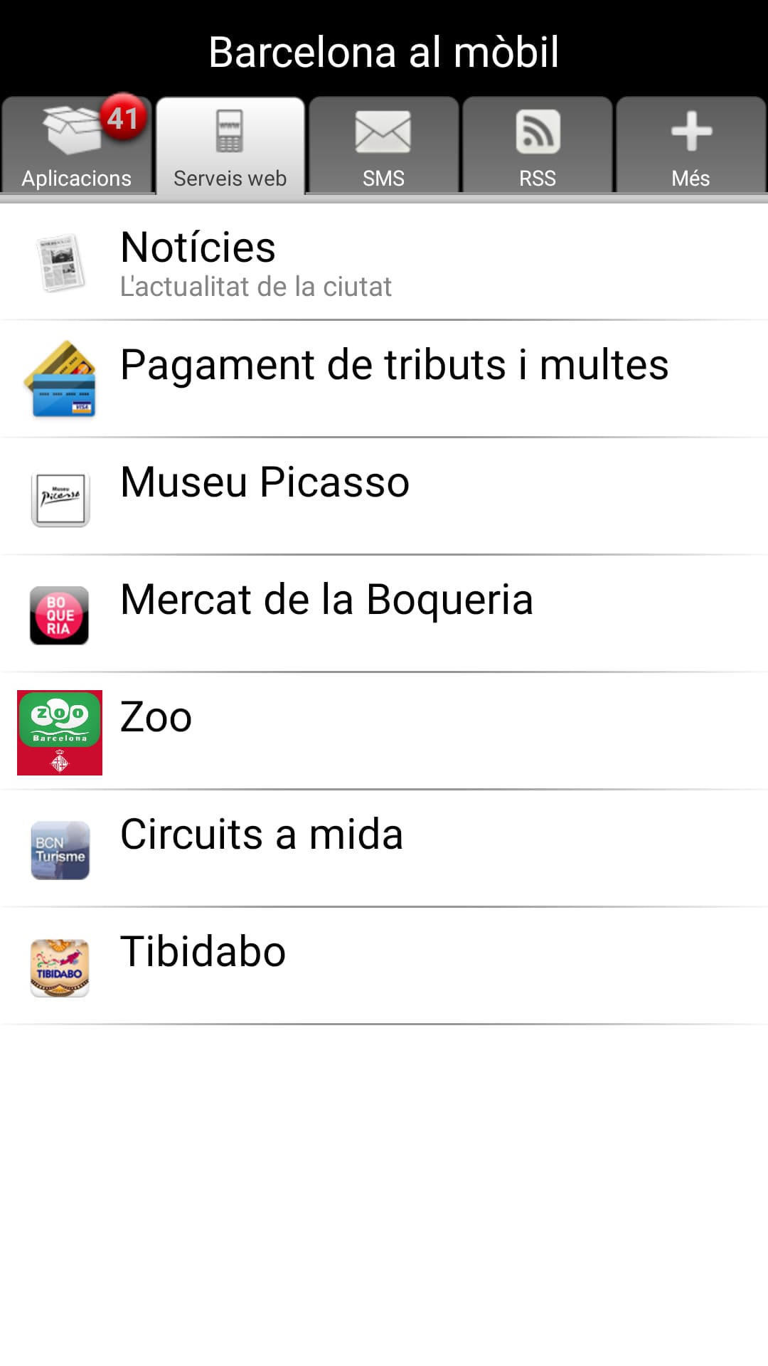 Barcelona al mòbil – Screenshot Android