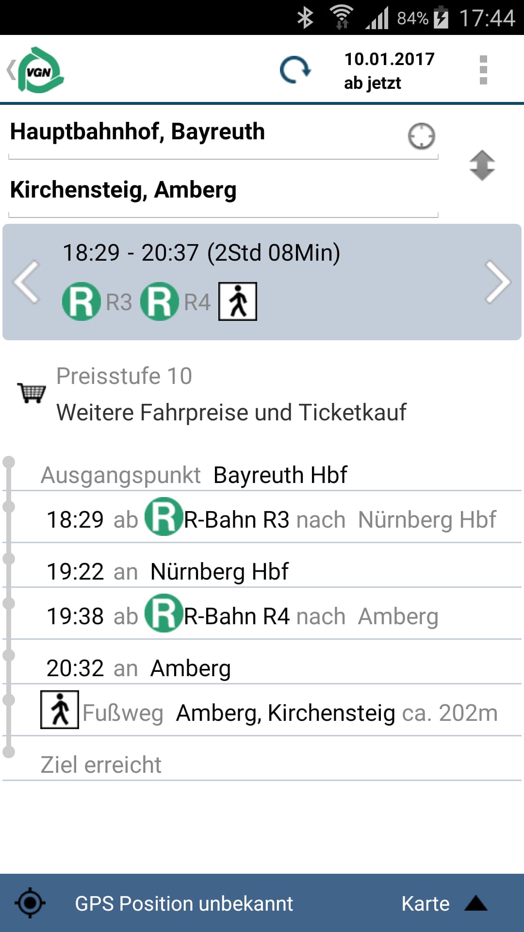 Nahverkehr Nürnberg – Screenshot Android