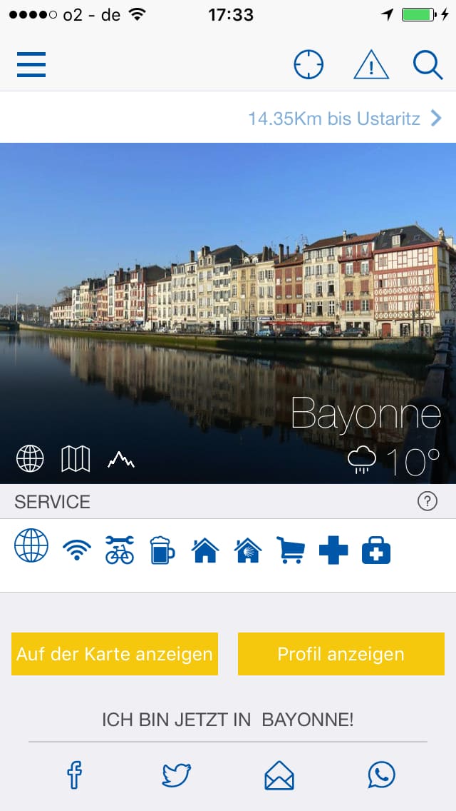 Jakobsweg Pro / Buen Camino – Screenshot iPhone