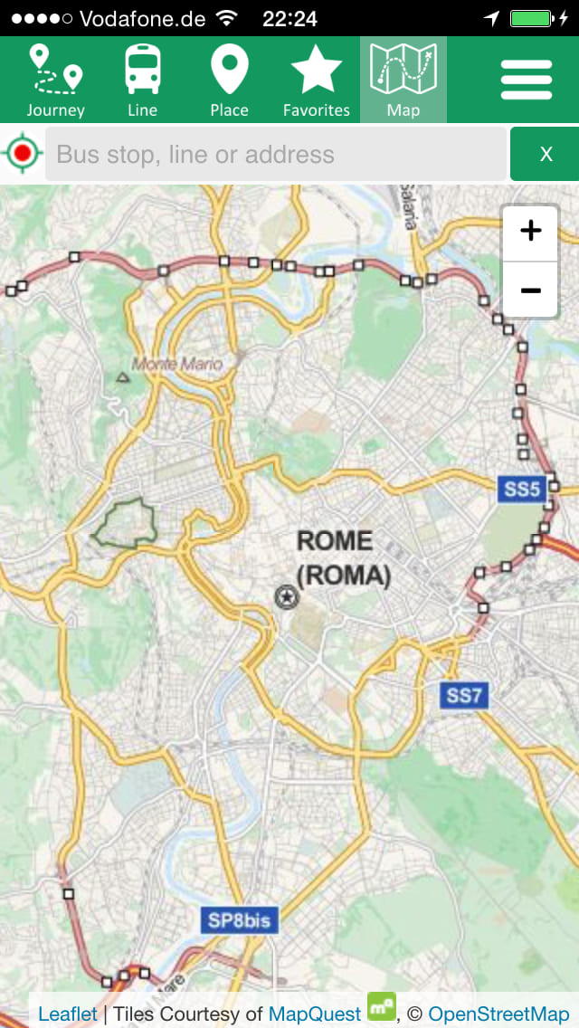 Muoversi a Roma – Screenshot iPhone