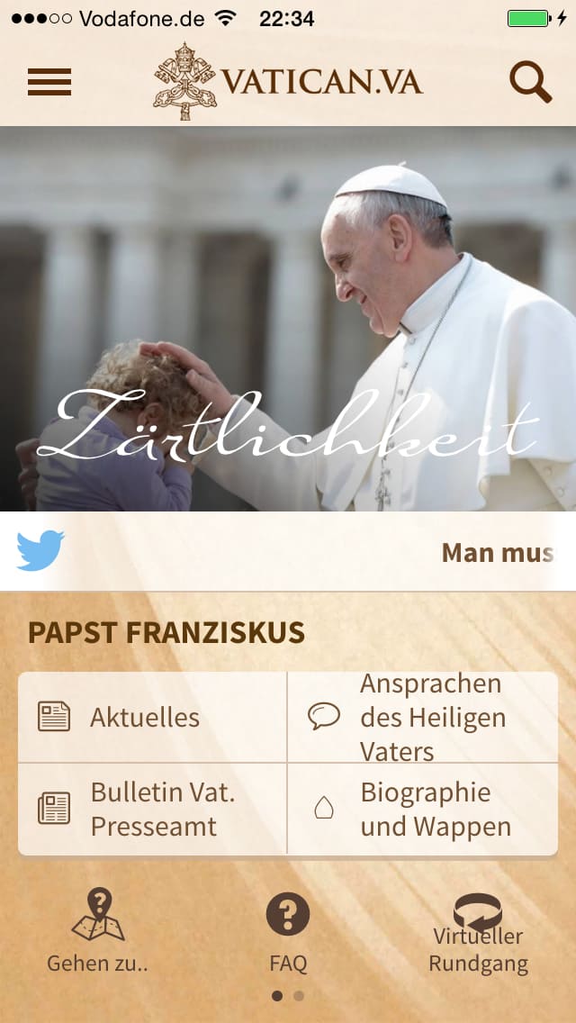 Vatican.va – Screenshot iPhone