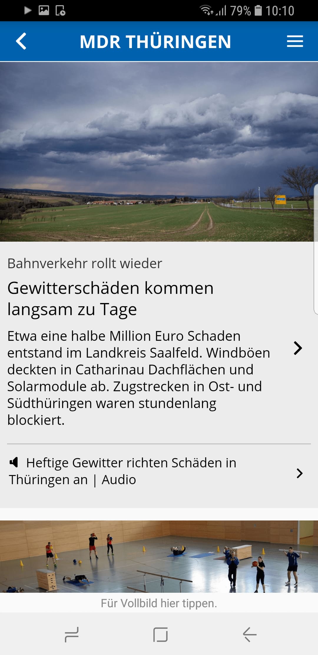 MDR Thüringen-App – Screenshot Android