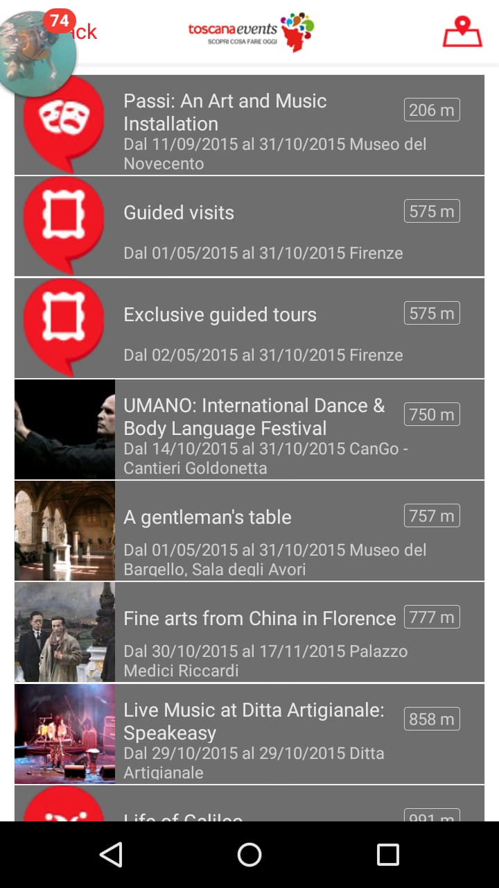 Toscana Events – Screenshot Android