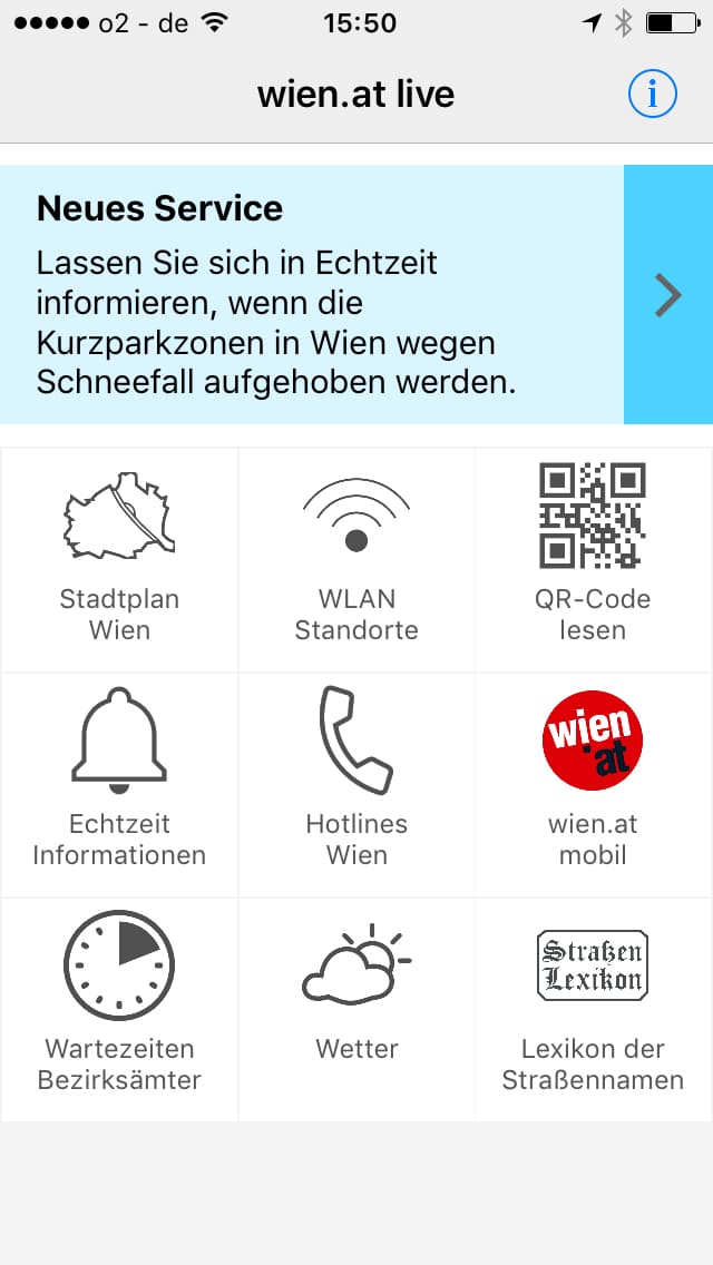 Wien.at live – Screenshot iPhone