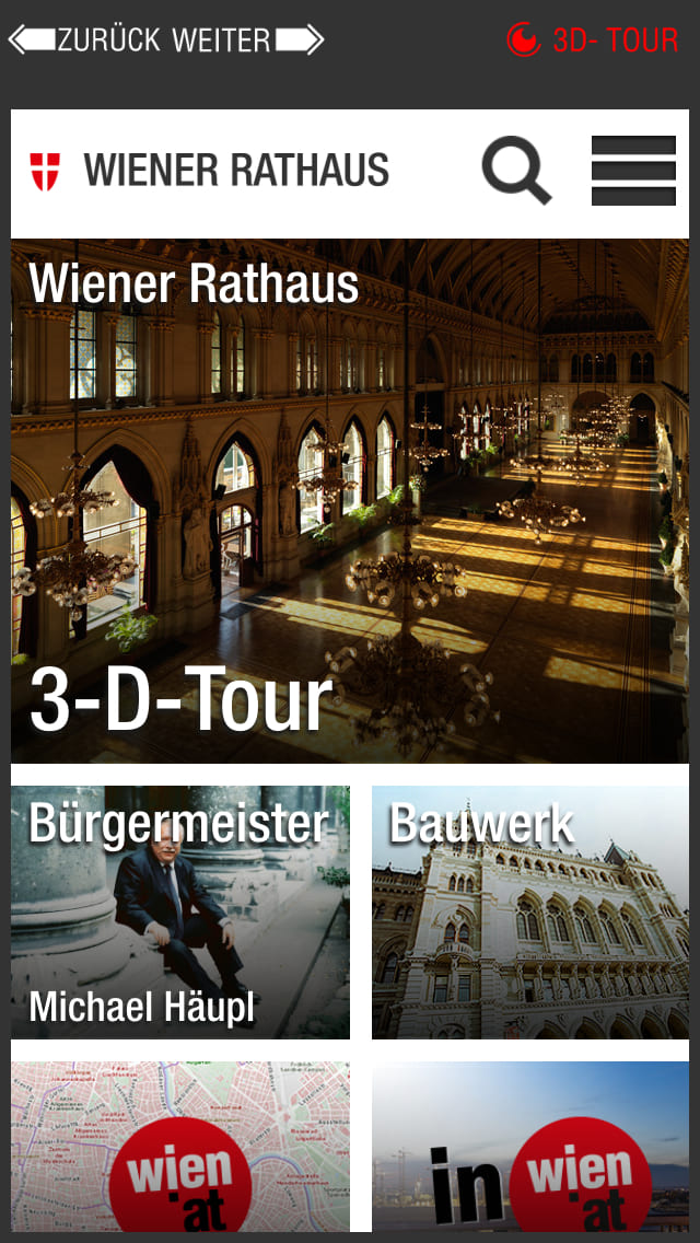 Wiener Rathaus – Screenshot iPhone