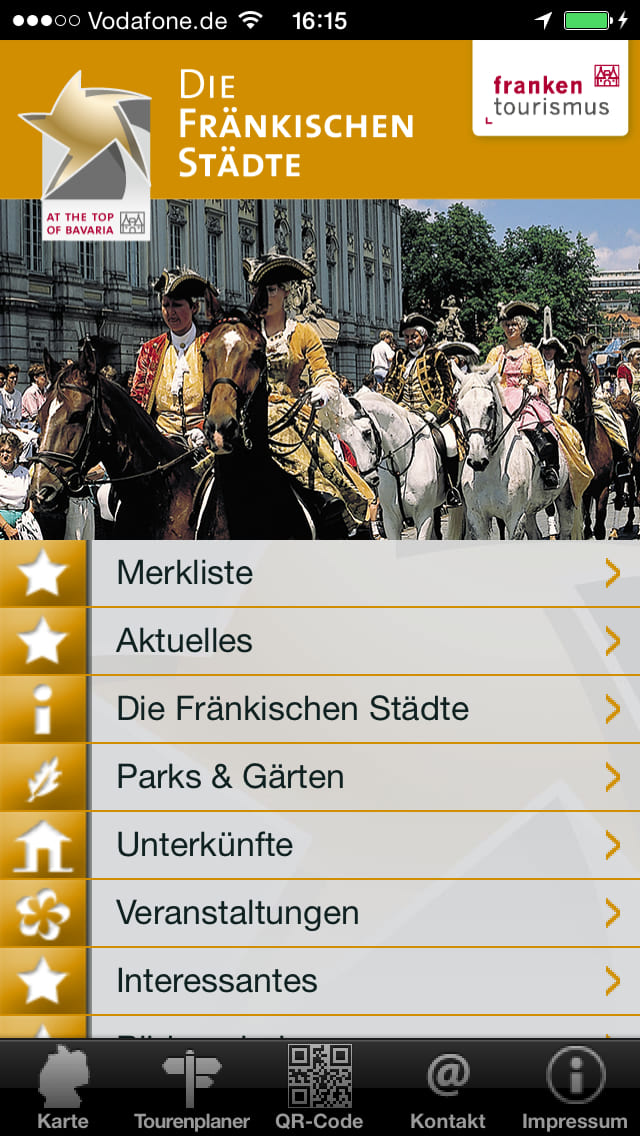 Die Fränkischen Städte – Screenshot iPhone