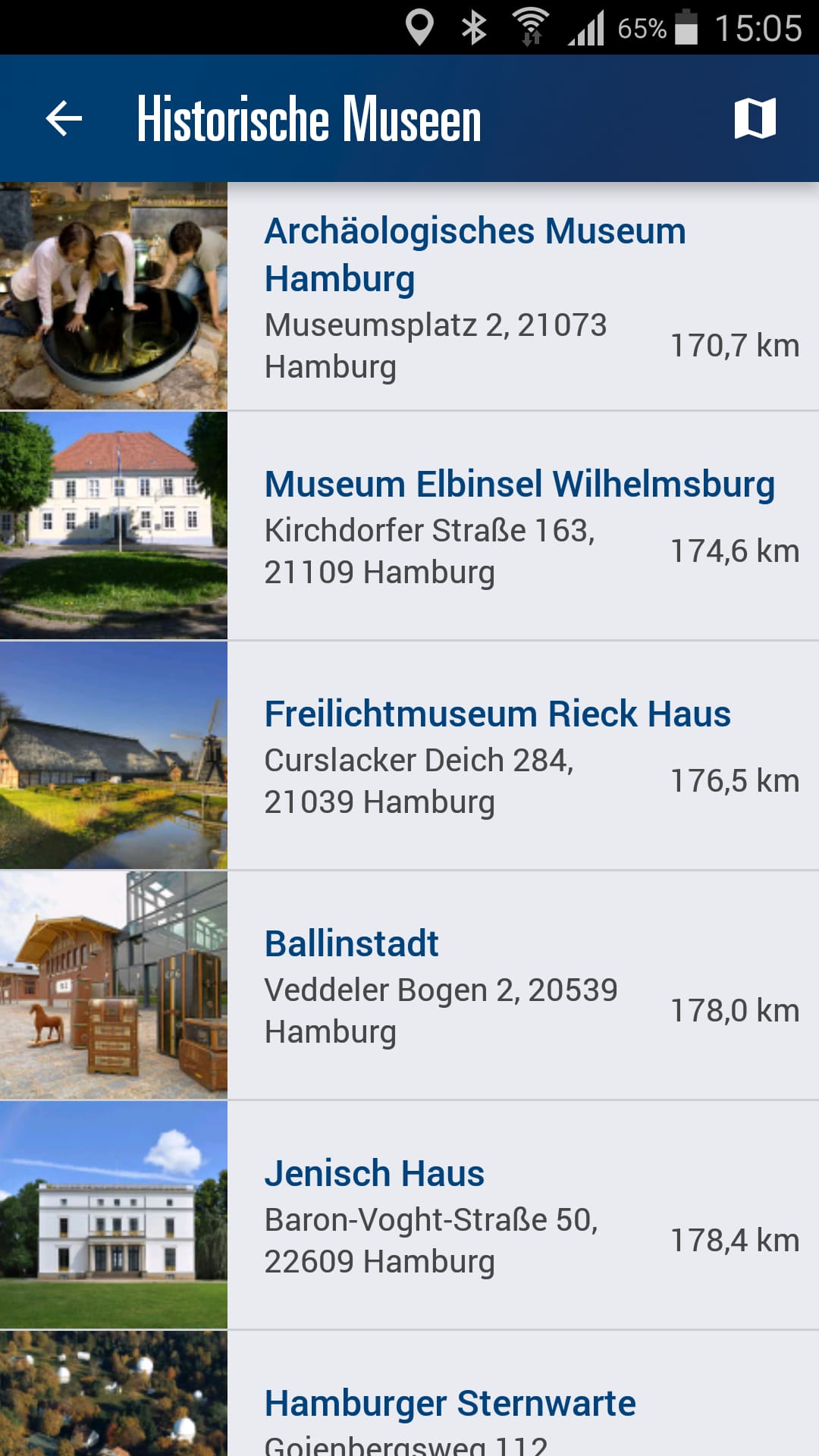 Kulturpunkte Hamburg – Screenshot Android