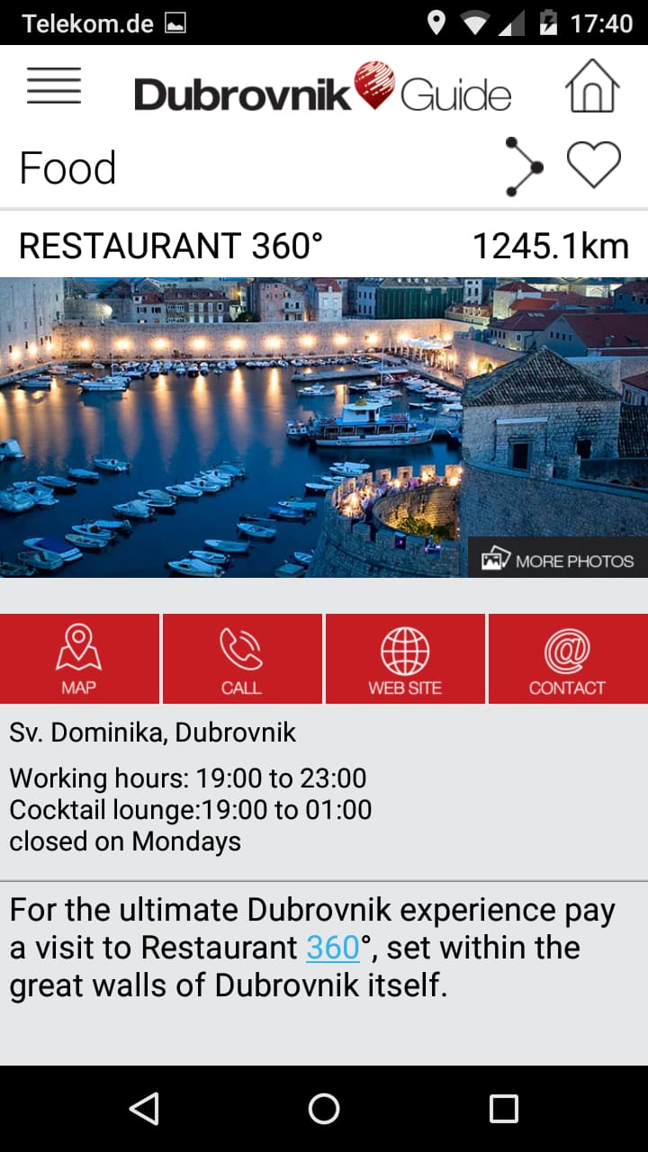 Dubrovnik Guide – Screenshot Android