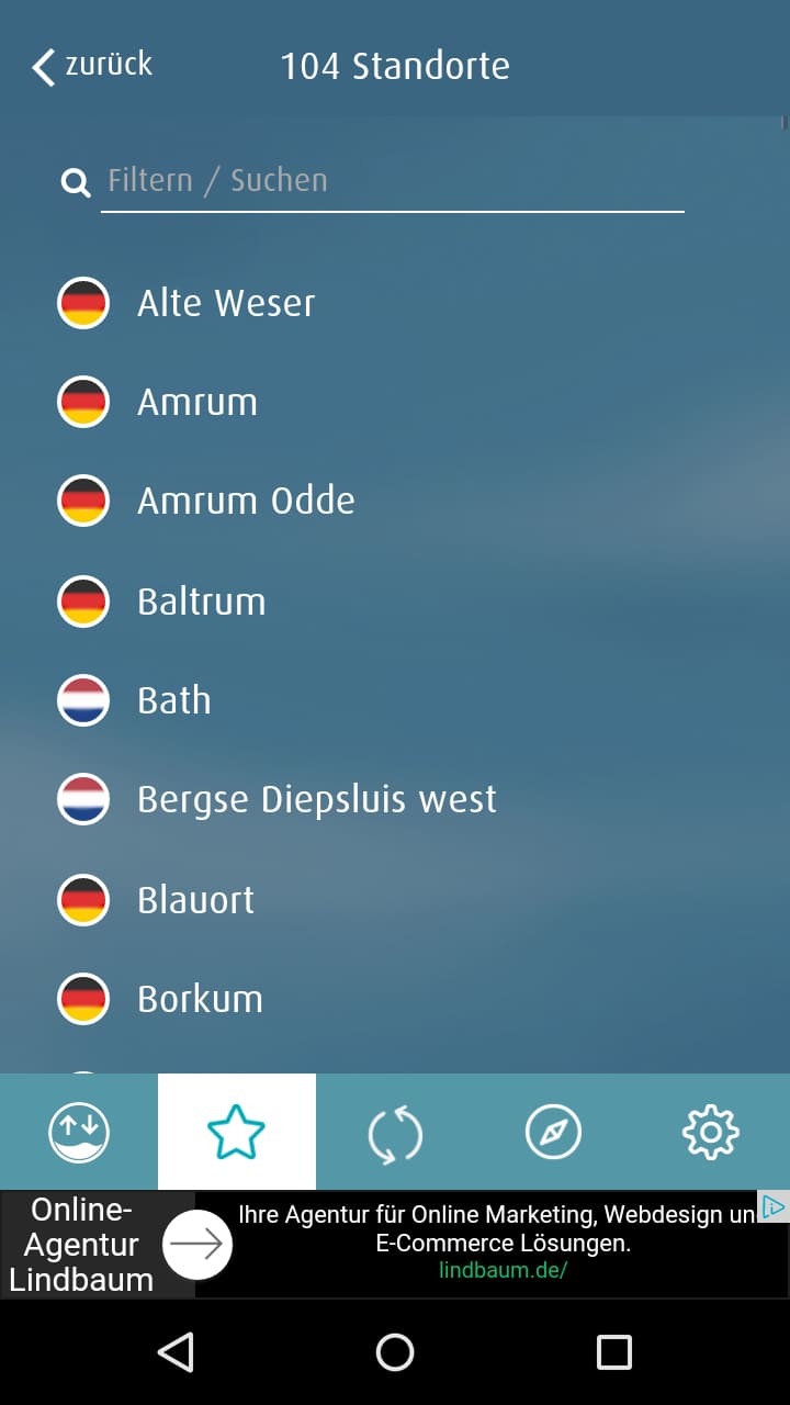 Nordsee Gezeiten Free – Screenshot Android