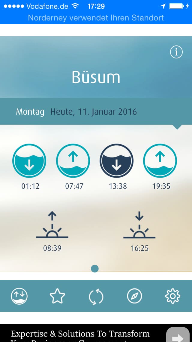 Nordsee Gezeiten Free – Screenshot iPhone