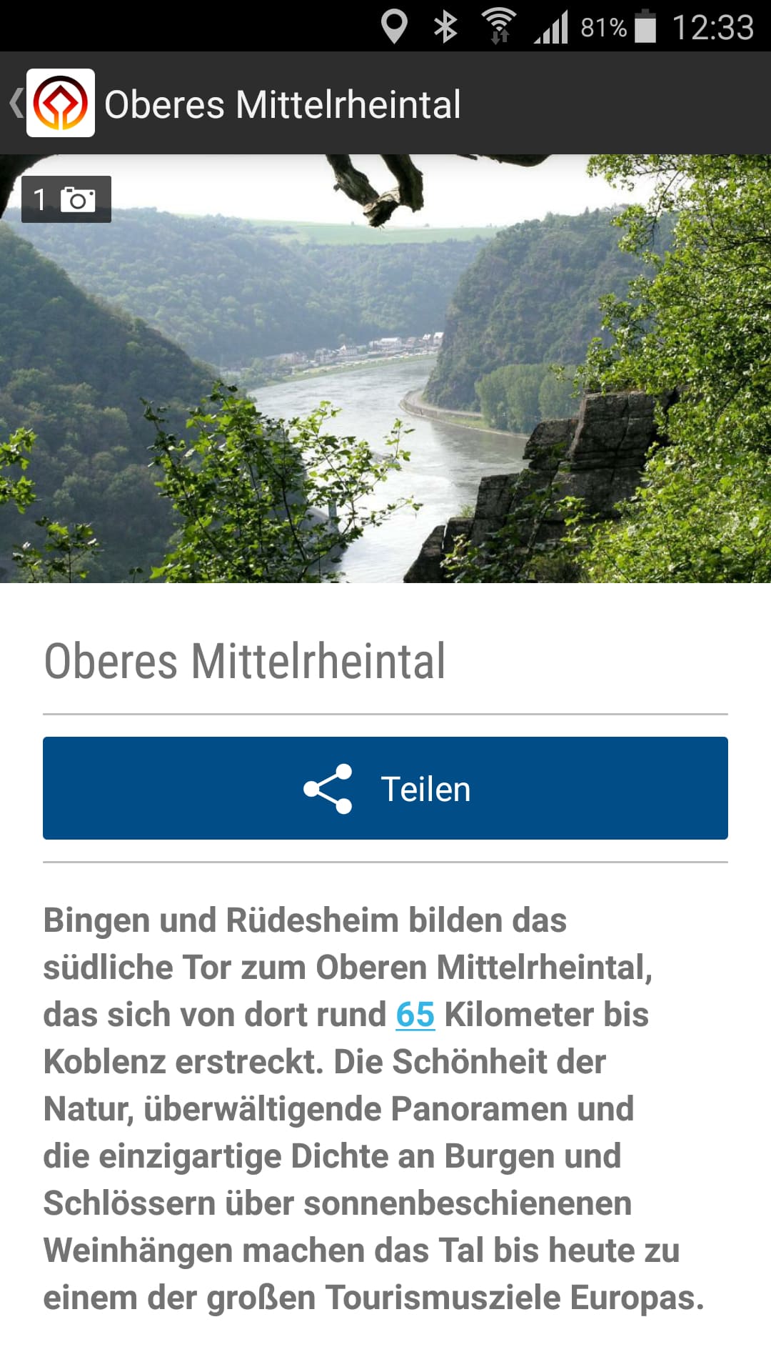 UNESCO-Welterbe in Deutschland – Screenshot Android