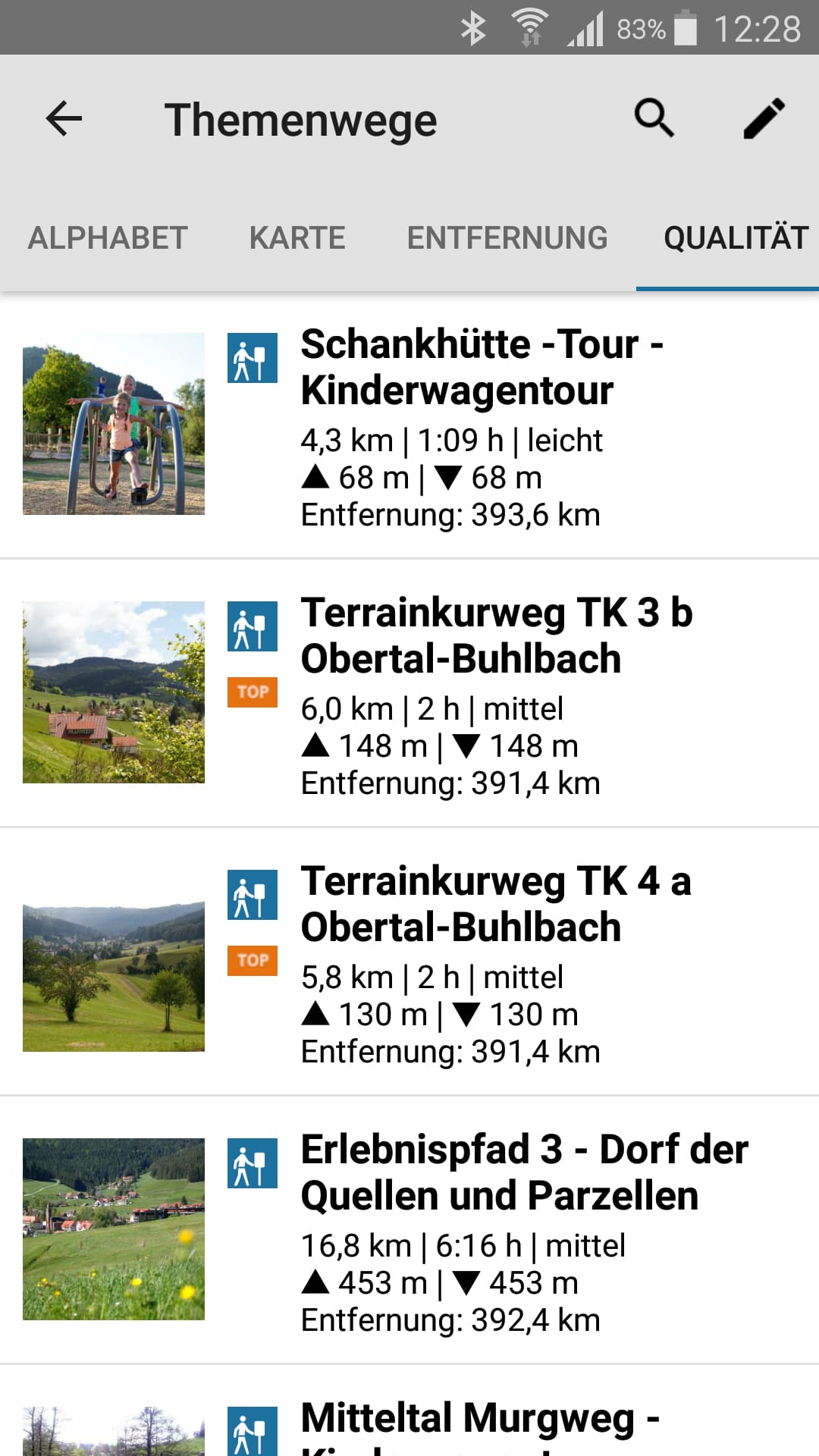 Tourenguide Baiersbronn – Screenshot Android
