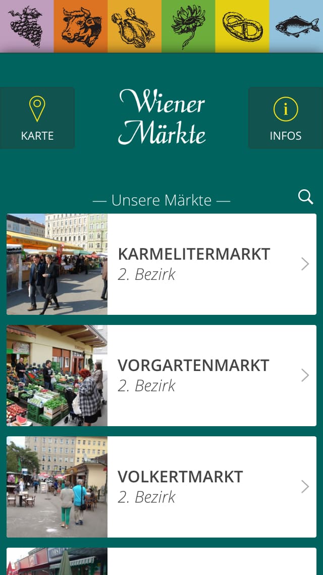 Wiener Märkte – Screenshot iPhone