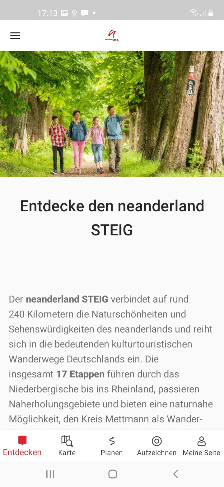neanderland STEIG – Screenshot Android