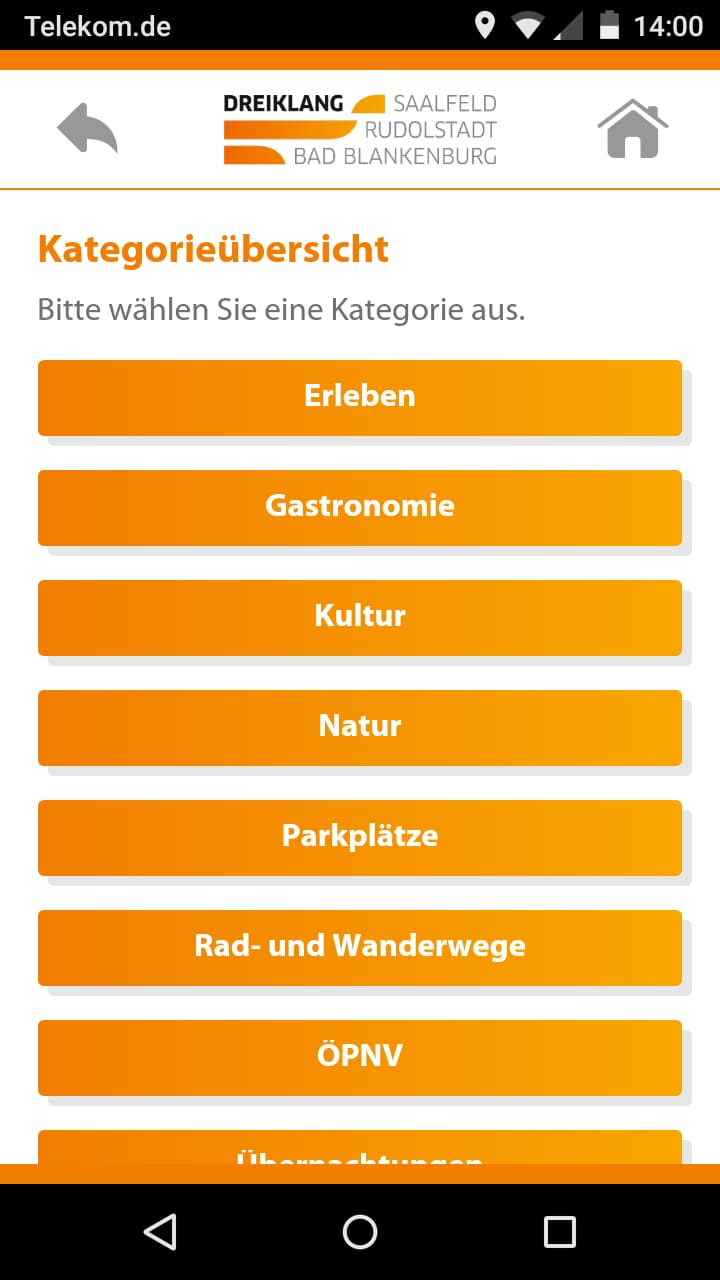 Dreiklang Touristenführer – Screenshot Android