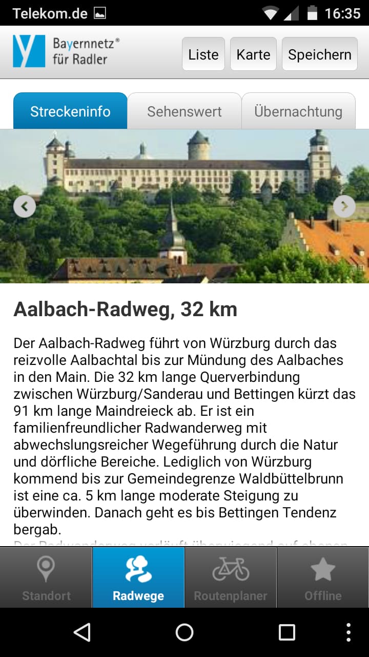 Bayernnetz für Radler – Screenshot Android