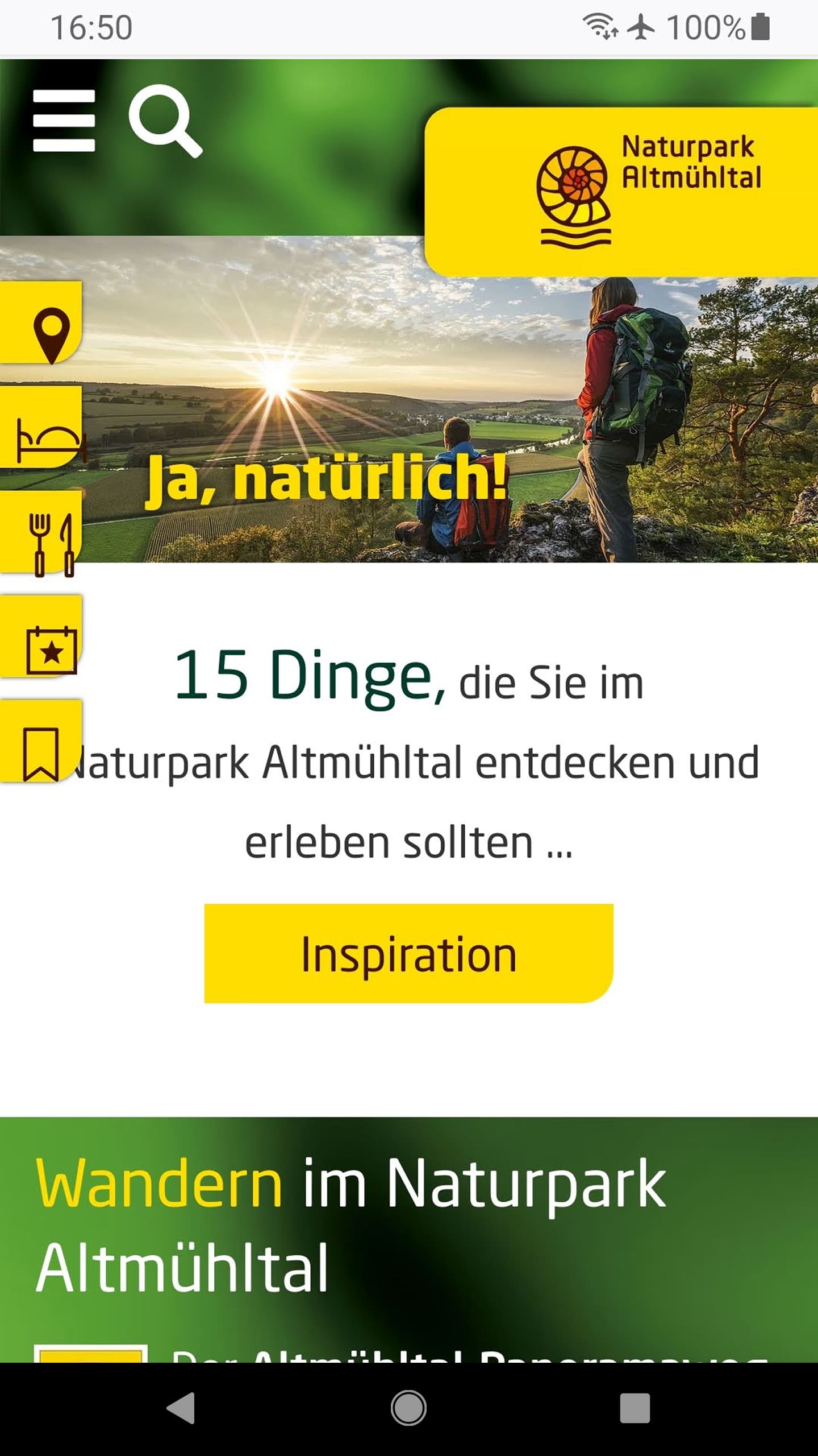 Naturpark Altmühltal – Screenshot Android