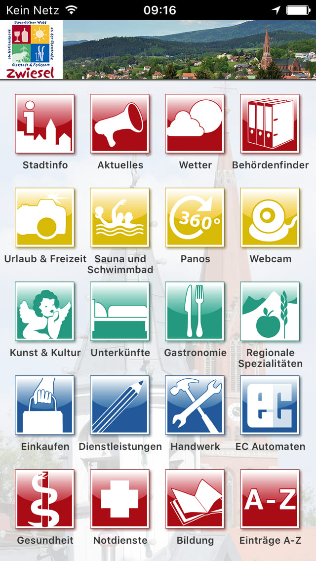 CITYGUIDE Zwiesel – Screenshot iPhone