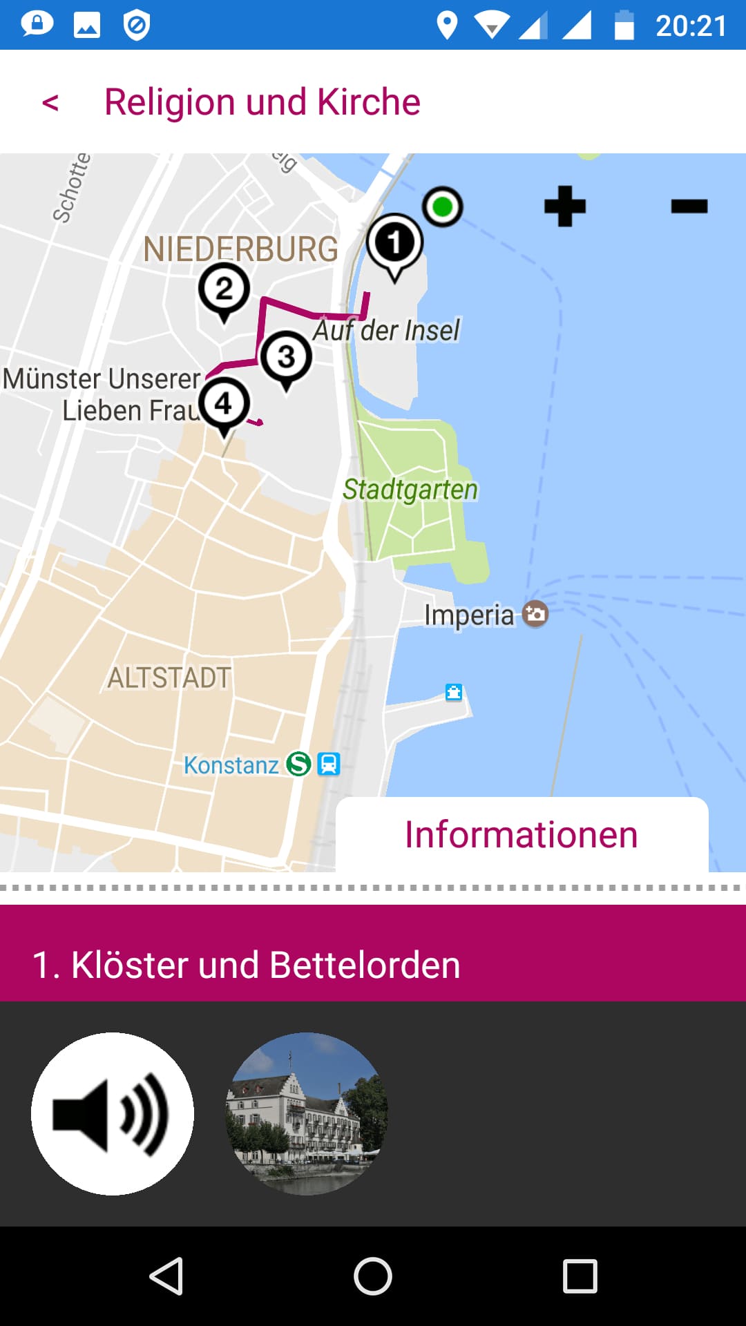 Konstanz im Mittelalter – Screenshot Android