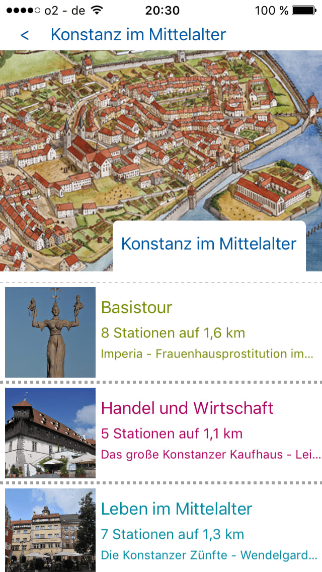 Konstanz im Mittelalter – Screenshot iPhone