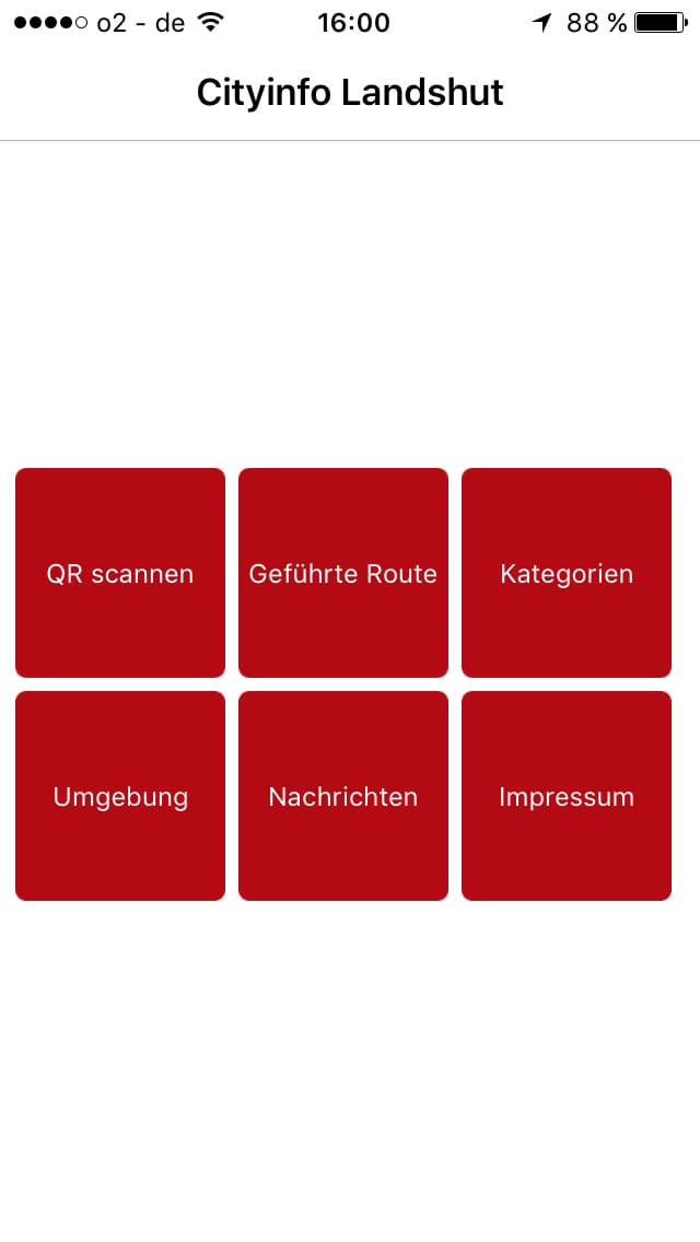 Cityinfo Landshut – Screenshot iPhone