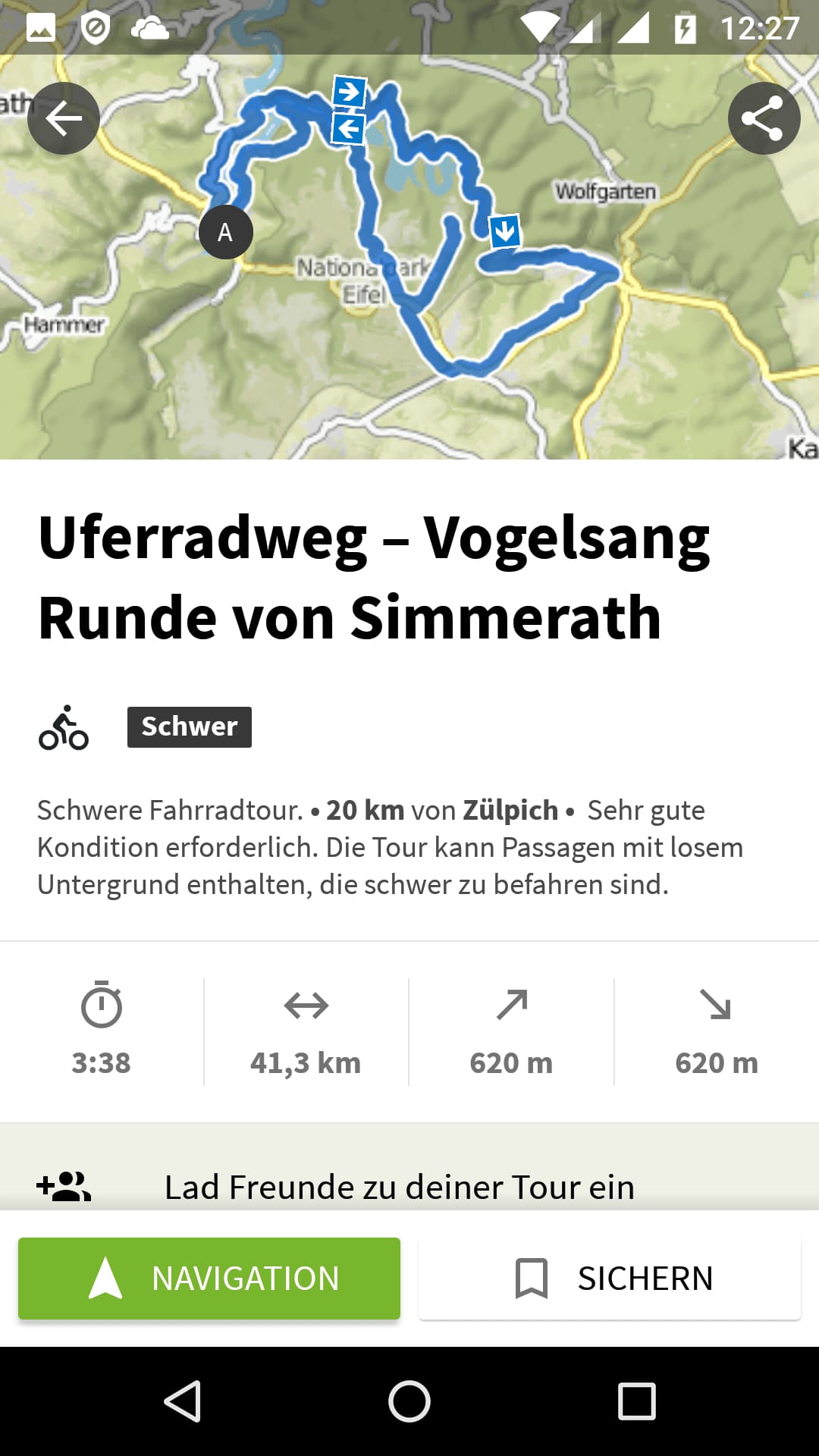 komoot - Fahrrad & Wander Navi – Screenshot Android